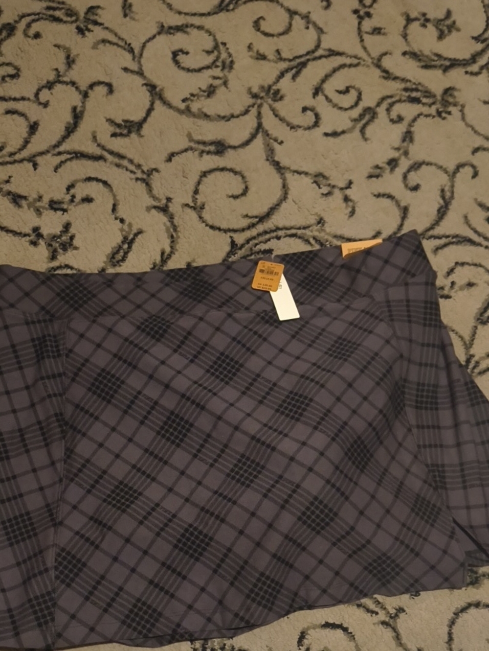 Plaid skirt vs pink